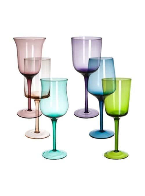 Bitossi Home Diseguale set 6 calici Colori Assortiti Forme Assortite