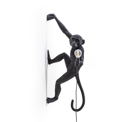 Seletti Monkey Lamp Hanging Version Right Hand Nero