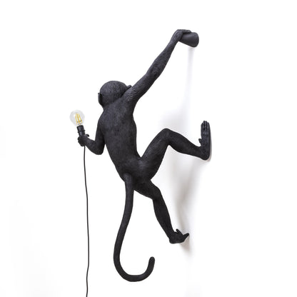 Seletti Monkey Lamp Hanging Version Right Hand Nero