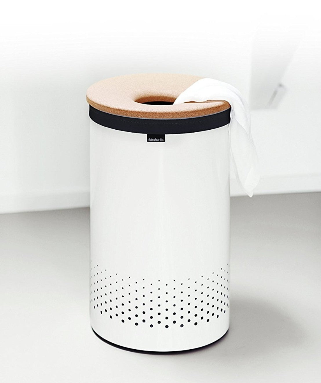 Brabantia Laundry Bin Portabiancheria con coperchio in sughero linn