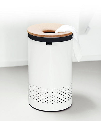 Brabantia Laundry Bin Portabiancheria con coperchio in sughero linn