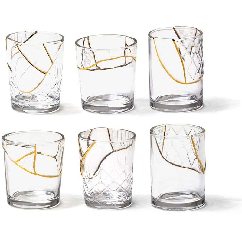 Seletti Kintsugi tumbler bicchiere basso