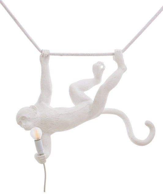 Seletti Swing Monkey Lamp Lampada Bianca Indoor