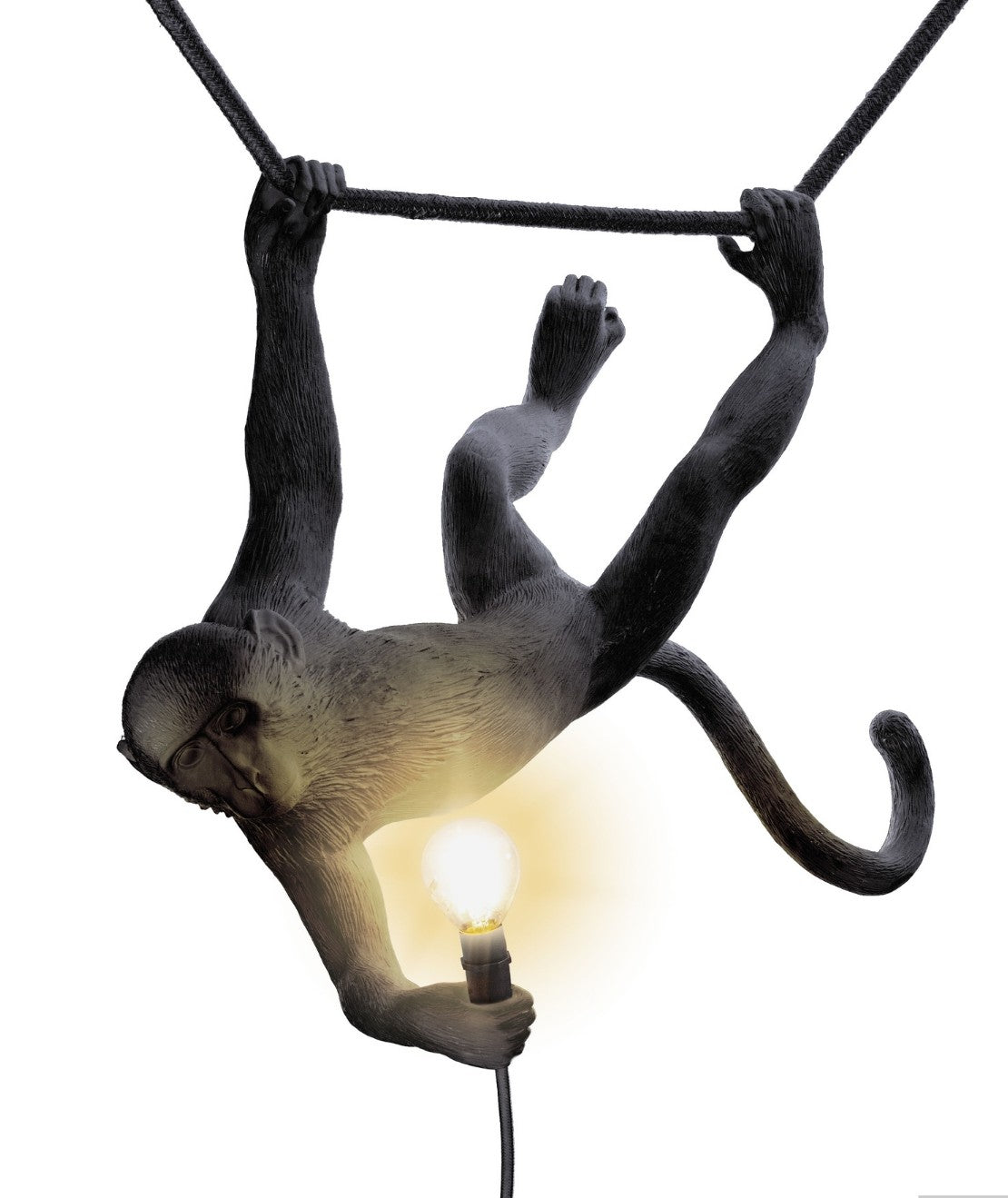 Seletti Swing Monkey Lamp Lampada Nera outdoor