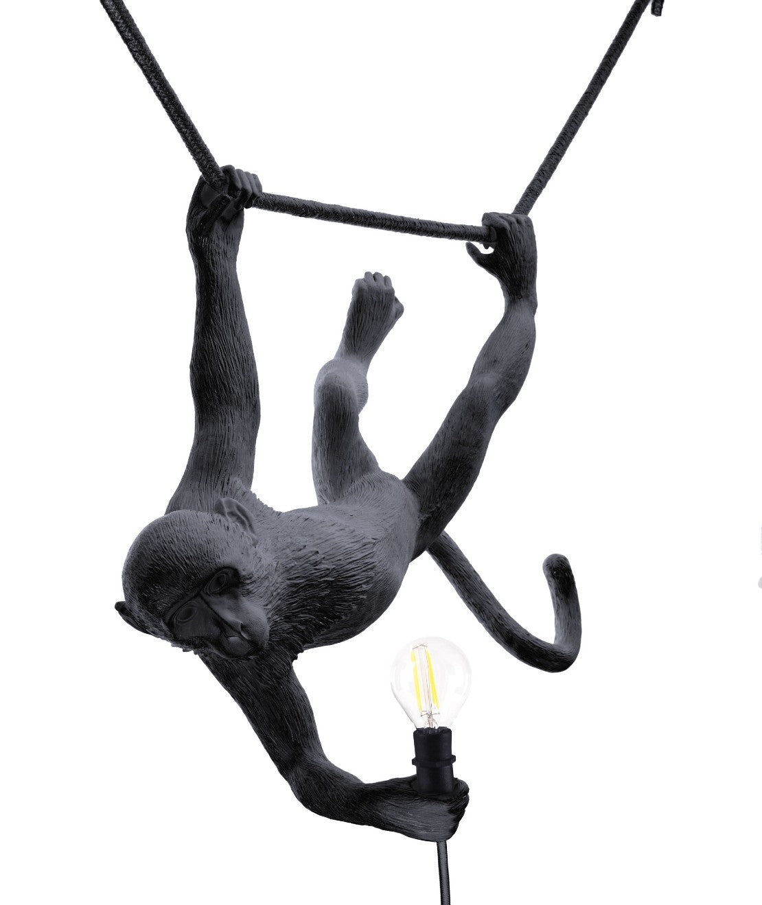 Seletti Swing Monkey Lamp Lampada Nera outdoor