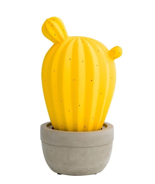 Brandani Lampada Cactus Lampada da Tavolo Giallo e Grigio