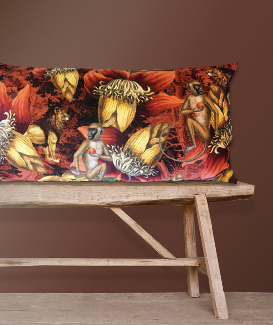 Vanilla Fly Velvet Cushions 80x40 Cuscino In Velluto Terracotta Jungle