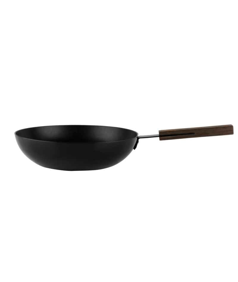 KnIndustrie Black Wok Saltapasta design Lara Caffi diametro 32cm