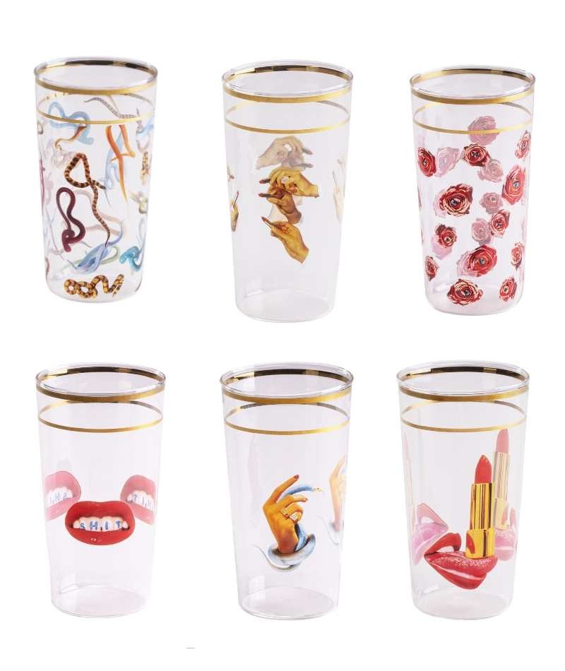 Seletti Toiletpaper Home Glasses Set 6 Bicchieri