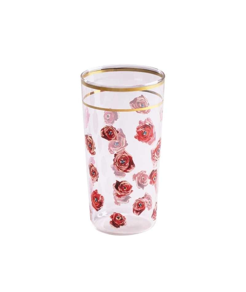 Seletti Toiletpaper Home Glasses Bicchiere Roses