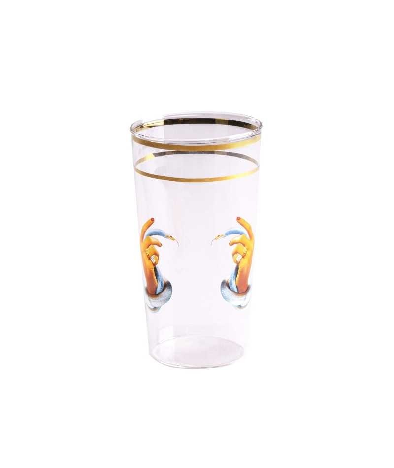 Seletti Toiletpaper Home Glasses Bicchiere Hand With Snake