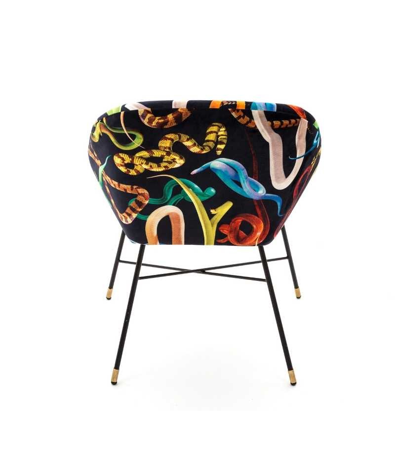 Seletti Toiletpaper Home Padded Chair Sedia Snakes