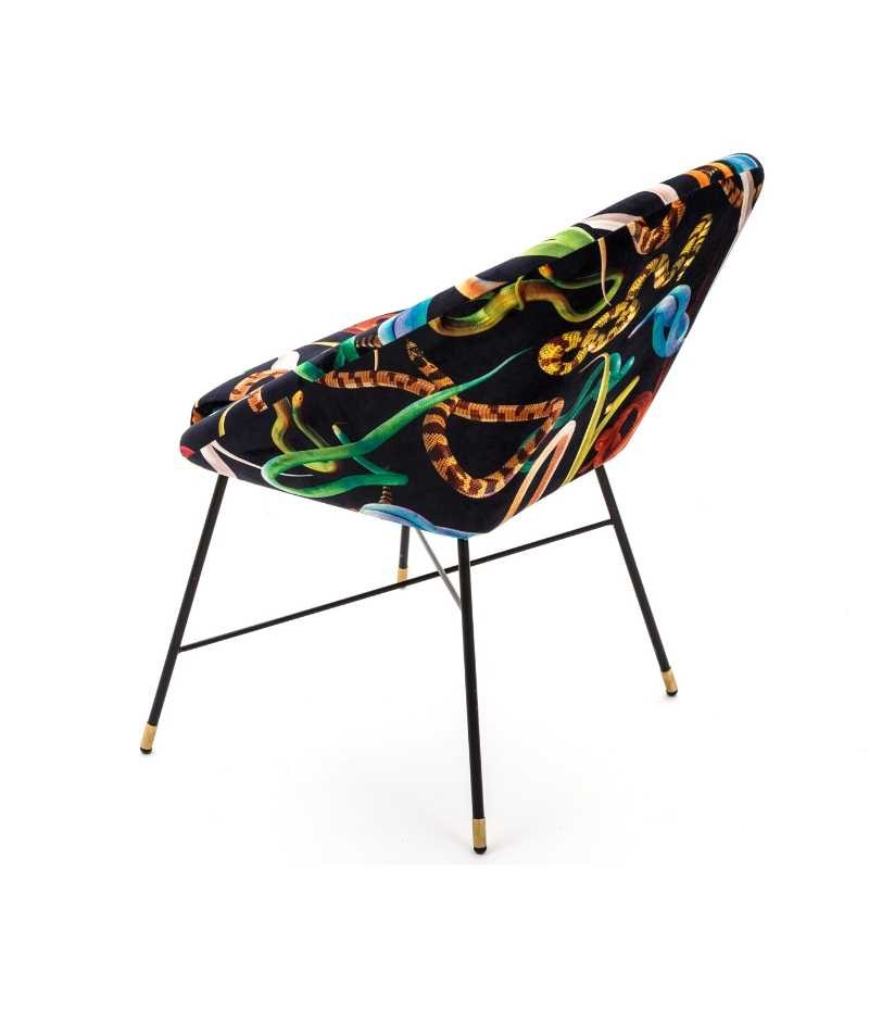 Seletti Toiletpaper Home Padded Chair Sedia Snakes