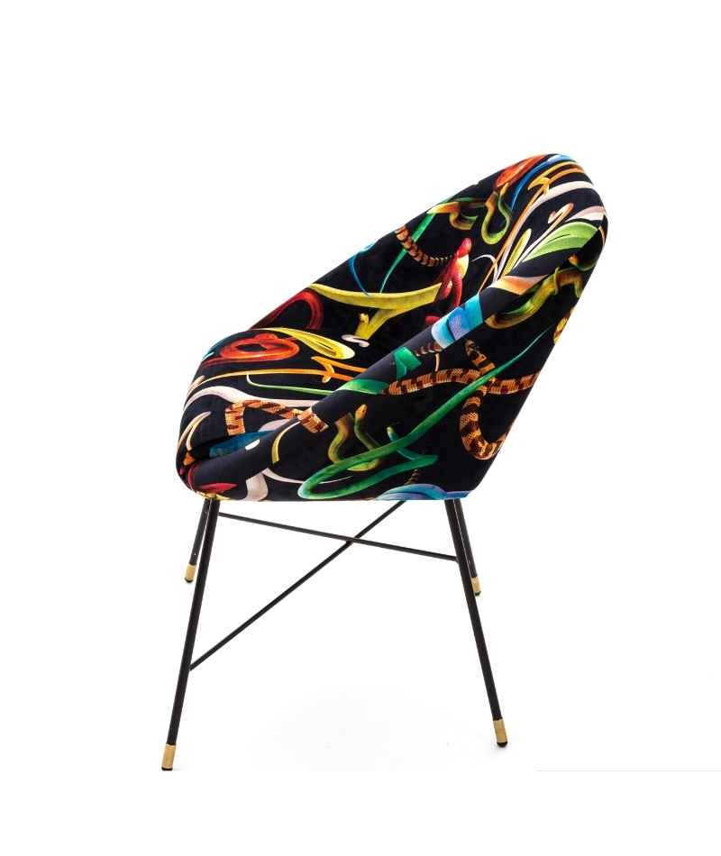 Seletti Toiletpaper Home Padded Chair Sedia Snakes