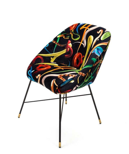 Seletti Toiletpaper Home Padded Chair Sedia Snakes