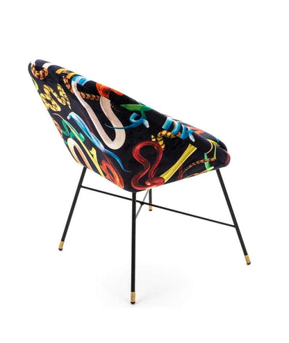 Seletti Toiletpaper Home Padded Chair Sedia Snakes