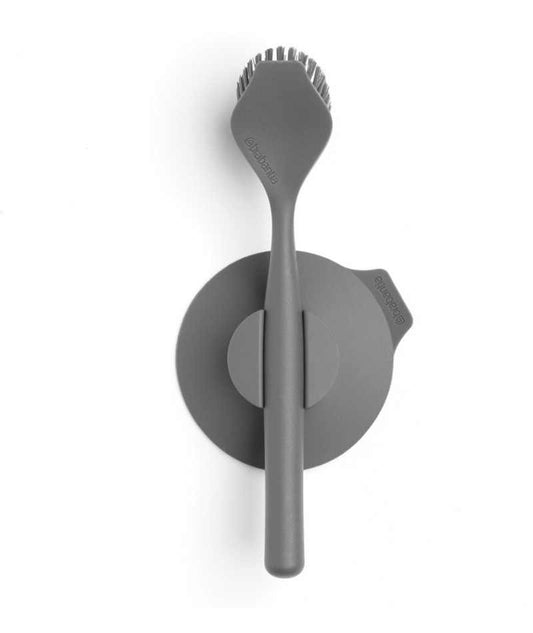 Brabantia Dish Brush SinkSide Spazzola lavapiatti con ventosa Dark Gray