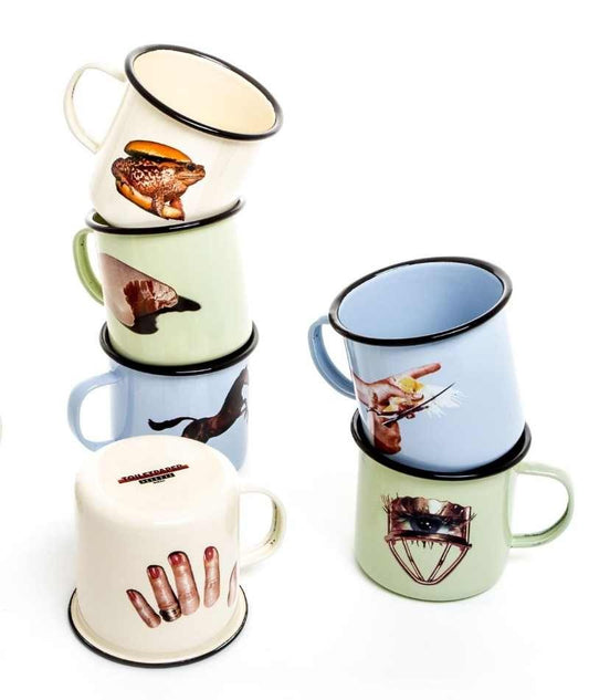 Seletti Toiletpaper Home tazze mug in metallo smaltato