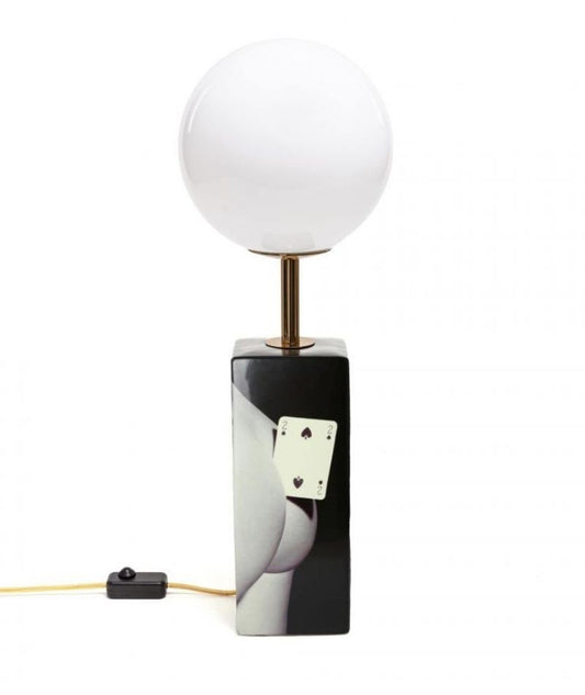 Seletti Toiletpaper Home Table Lamp Two of Spades