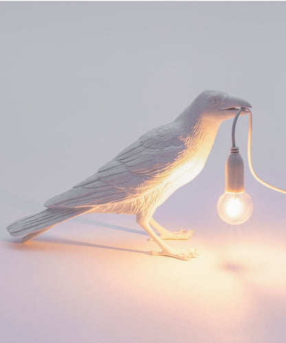 Seletti Bird Lamp Waiting Lampada da appoggio Corvo outdoor