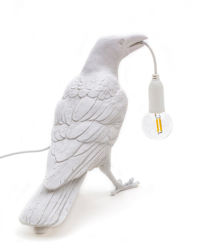 Seletti Bird Lamp Waiting Lampada da appoggio Corvo outdoor