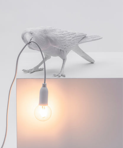 Seletti Bird Lamp Playing Lampada da appoggio Corvo outdoor