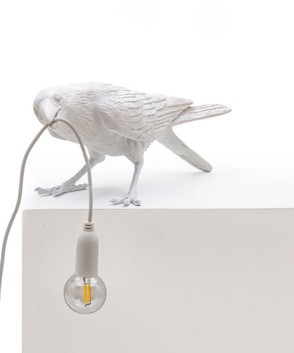 Seletti Bird Lamp Playing Lampada da appoggio Corvo outdoor