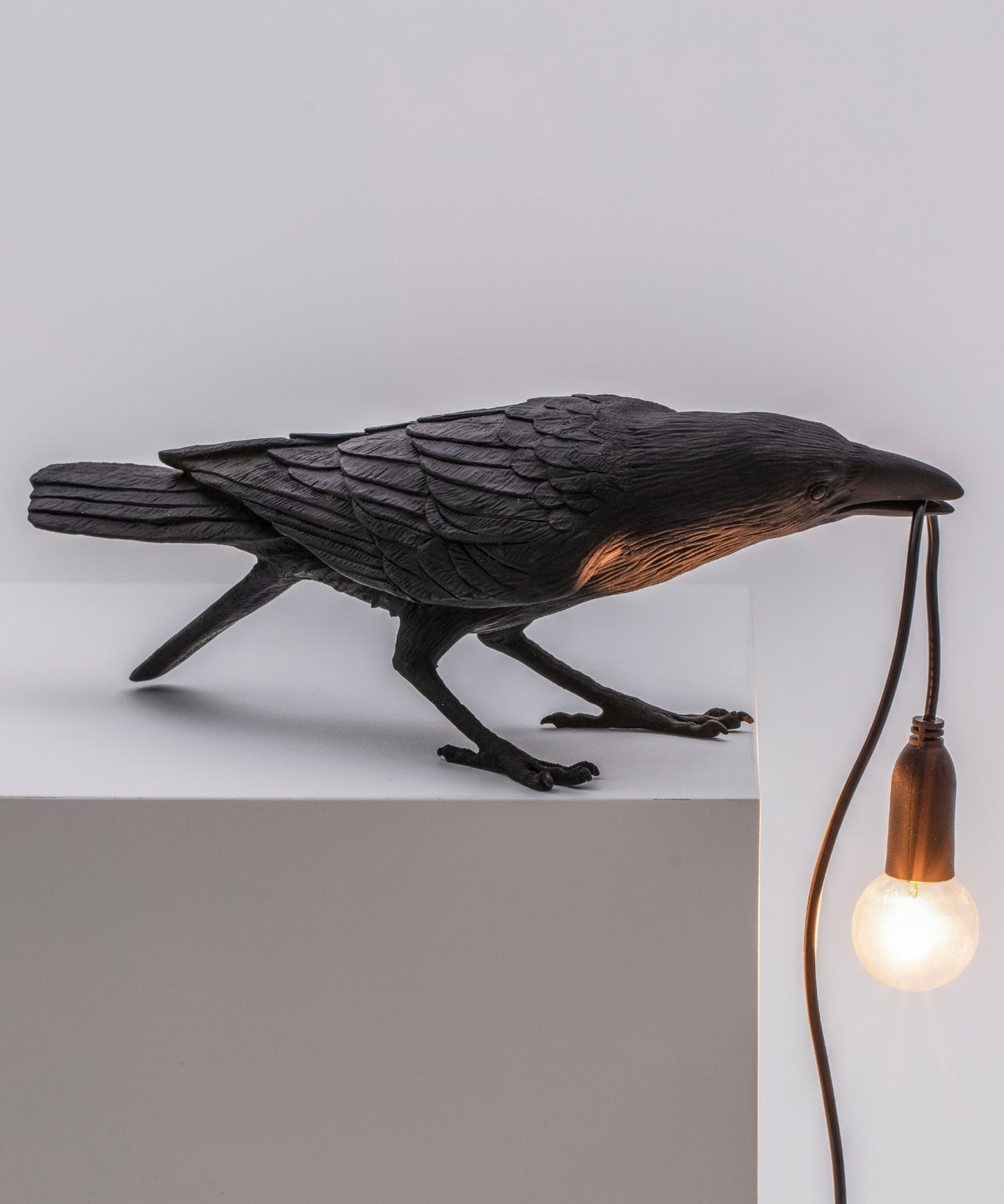 Seletti Bird Lamp Playing Lampada da appoggio Corvo outdoor