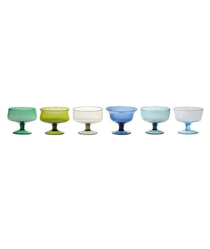 Bitossi Home Diseguale Set 6 Coppette con Forme Assortite - Nuances Blu/Verde