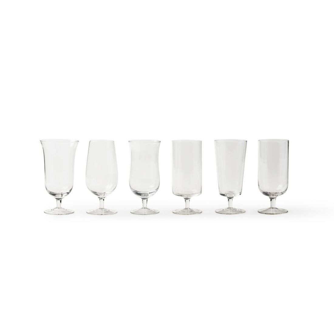 Bitossi Home Diseguale Set 6 Bicchieri Birra - Forme Assortite vetro trasparente