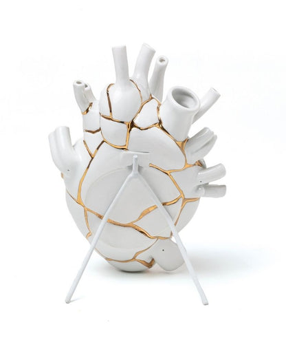 Seletti Love in Bloom Kintsugi vaso cuore