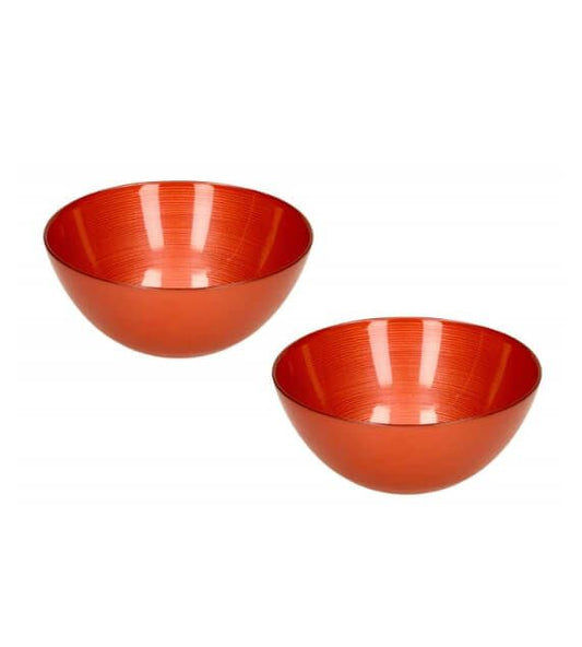 Brandani Ares Ciotolina Arancio Set 2 P z Vetro D 15 cm