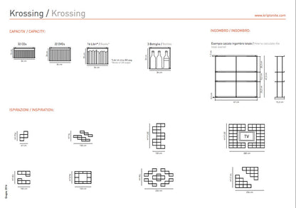 Kriptonite Krossing Sistema Modulare a Parete - Base 100 cm