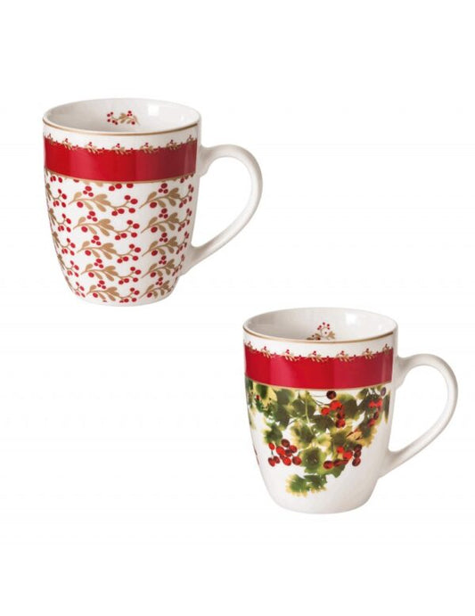 Brandani Le Bacche Mug Set 2 Pz Porcellana