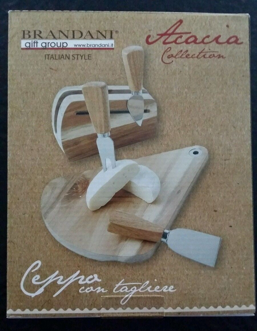 Brandani Home Ceppo con tagliere - set ceppo tagliere e coltelli