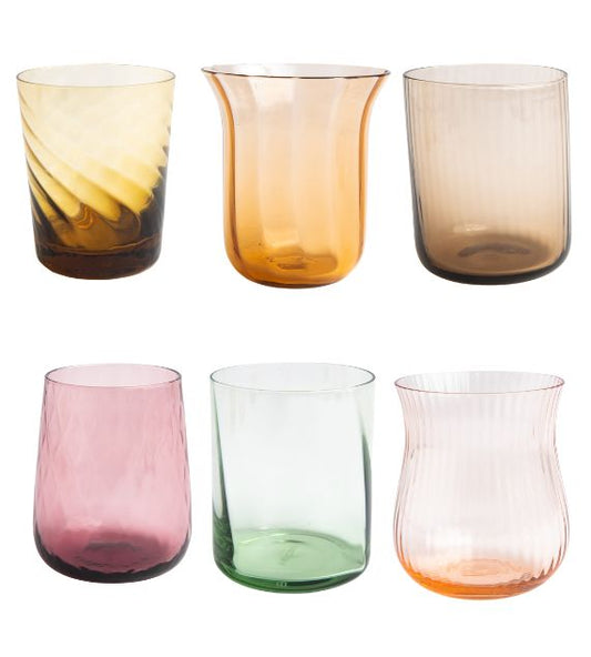 Bitossi Home Calici Tumbler  set 6 Calici Texture Ambra/Rosa