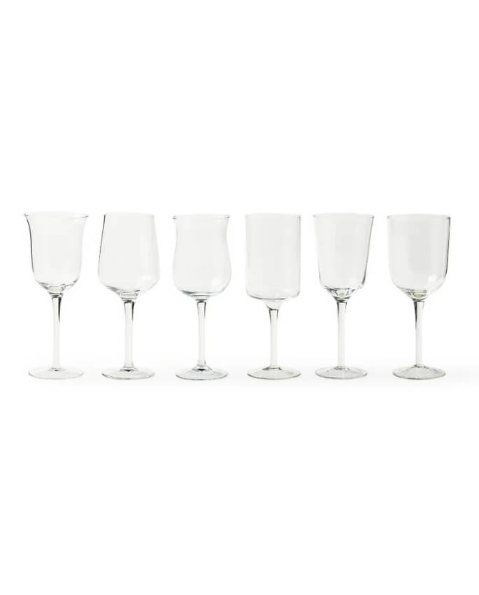 Bitossi Home Diseguale set 6 calici Trasparenti Forme Assortite