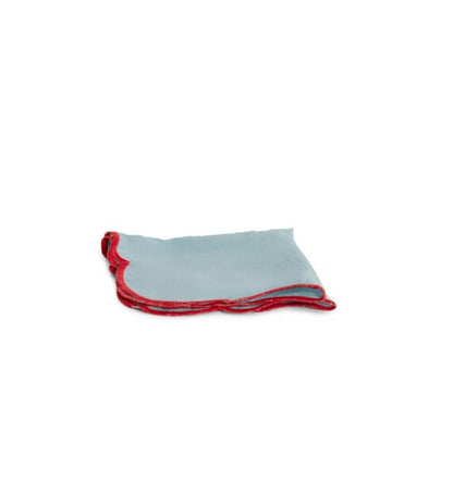 Bitossi Home Smerlo Set 2 tovaglioli Azzurro bordo Rosso