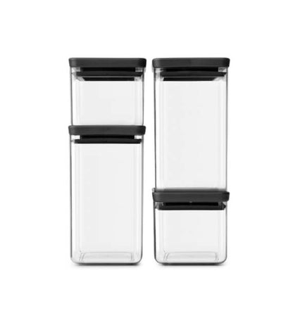 Brabantia Stackable set barattoli quadrati