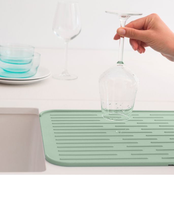 Brabantia Food Tappetino Scolapiatti in Silicone - Jade/green