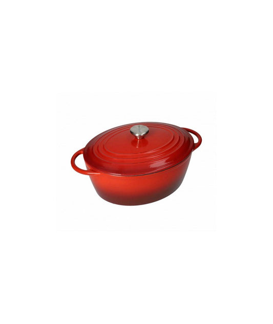 Brandani Casseruola Cocotte Rossa Ghisa Smaltata 3 L