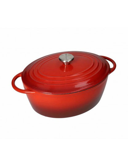 Brandani Casseruola Cocotte Rossa Ghisa Smaltata 4 L