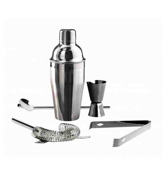 Brandani Shaker Cocktail Set con Accessori Set 5 pz in Inox