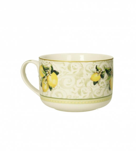 Brandani Limoni Tazza Colazione Bianca