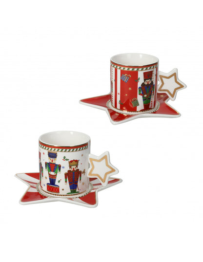 Brandani Lo Schiaccianoci Tazza Set 2 Pz New Bone