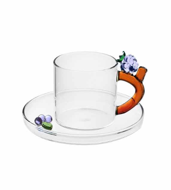 Ichendorf Fruits e Flowers Tazza caffè con piattino Mora