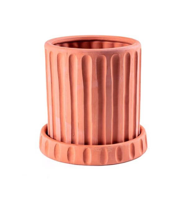 Seletti Magna Graecia Vaso E Sottovaso In Terracotta - Dorico