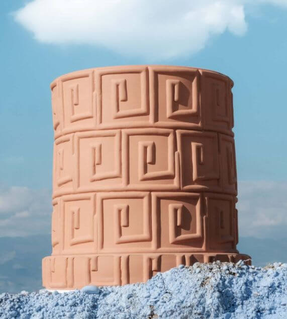 Seletti Magna Graecia Vaso E Sottovaso In Terracotta - Greche