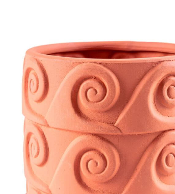 Seletti Magna Graecia Vaso E Sottovaso In Terracotta - Onda