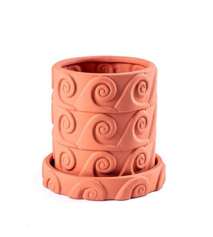 Seletti Magna Graecia Vaso E Sottovaso In Terracotta - Onda